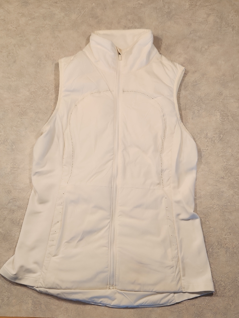lululemon athletica Cream Zip-Front Sleeveless Vest